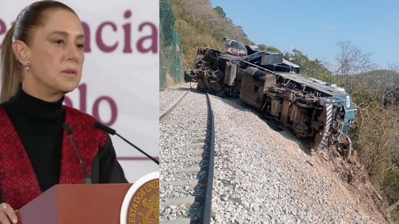 Claudia Sheinbaum pide esperar peritajes para conocer causas del descarrilamiento del Tren Interoceánico; versiones periodísticas acusan fallas desde el 2019  