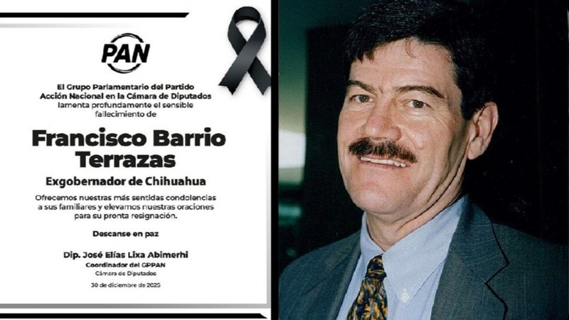 Fallece Francisco Barrio Terrazas, exgobernador de Chihuahua, a los 75 años de edad 