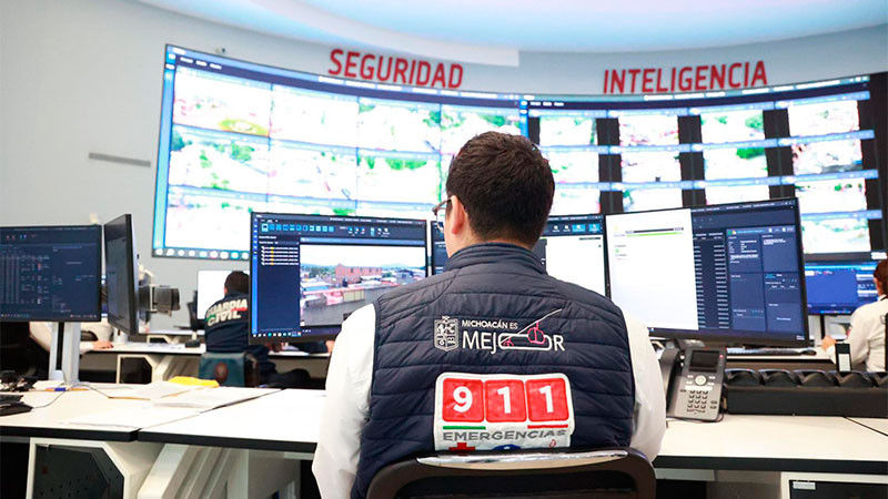 Michoacán: Durante 2025 se registraron un millón 724 mil 663 llamadas a la línea de emergencias 911  