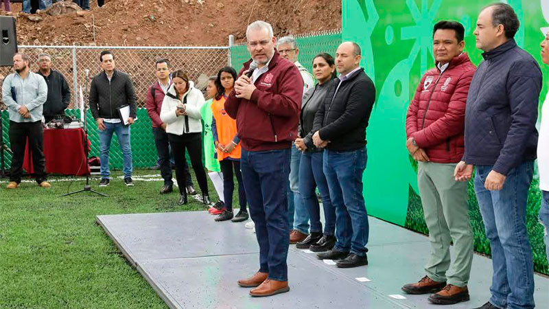 Inversión histórica de 94 mdp en deporte y prevención del delito en 41 municipios: Bedolla 