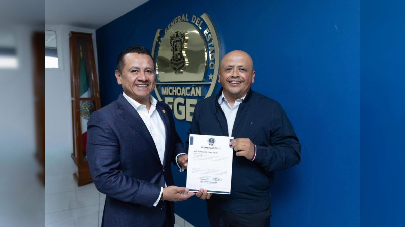 Exalcalde llega al corazón administrativo de la Fiscalía de Michoacán: José Guadalupe Coria Solís asume Dirección General 