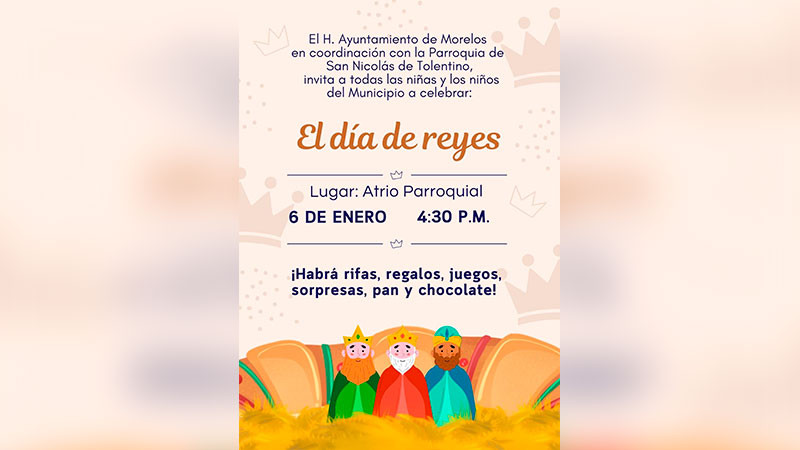 Celebrará Morelos el Día de Reyes con alegría, tradición y convivencia familiar, invita Julio César Conejo Alejos a las familias a participar 