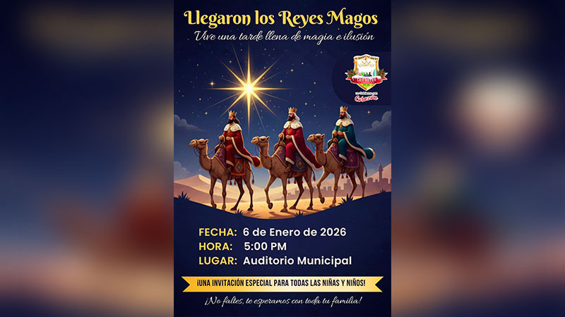 Humberto Jiménez Solís convoca a las familias de Los Reyes a compartir la magia del Día de Reyes 
