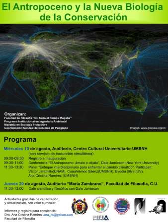 Anuncia Facultad de Filosofía de la UMSNH realización de conferencias sobre Biología de la Conservación 