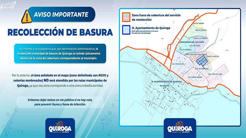 Ayuntamiento de Quiroga cumple con servicios públicos en zonas que le corresponden al 100% 