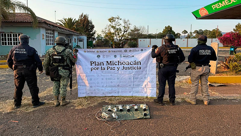 En Tangancícuaro, Michoacán: Desactivan red de videovigilancia de grupo delincuencial 