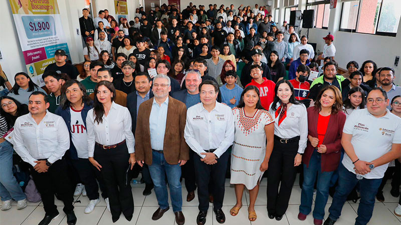 Más de 51 mil universitarios recibirán beca Gertrudis Bocanegra del Plan Michoacán: Bedolla 