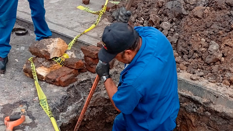 Ooapas realiza trabajos de reparación en Nicolás Bravo 