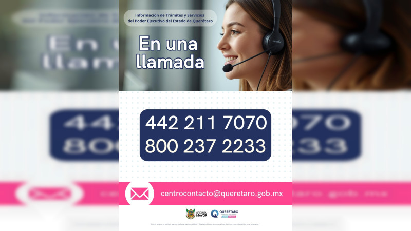 Facilita Oficialía Mayor trámites y servicios a través del Call Center estatal 