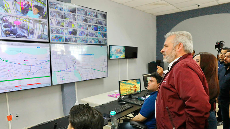 Michoacán, a la vanguardia en monitoreo y seguridad del transporte público de Uruapan: Bedolla 