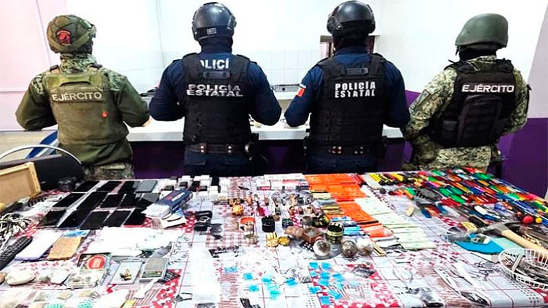 Destapan red de extorsión y localizan sustancías ilícitas durante operativo en el Cereso de Pachuca, Hidalgo 