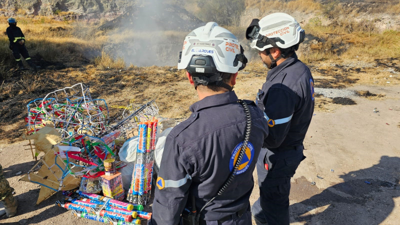Destruyen autoridades pirotecnia en Querétaro 