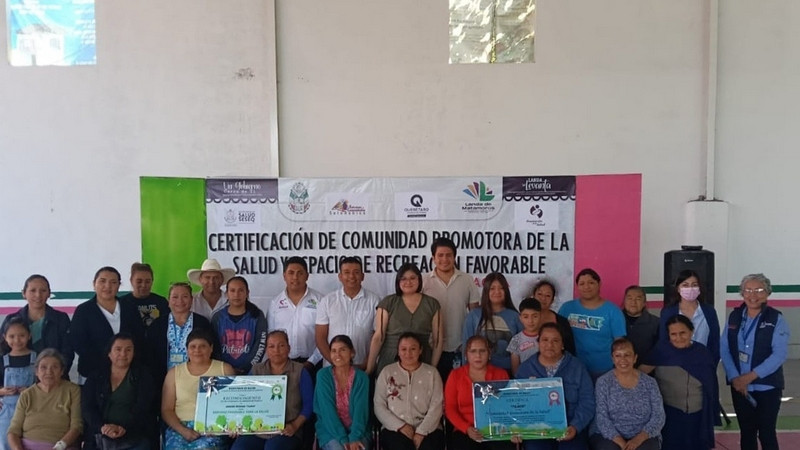 Certifica SESA a Comunidad y Espacio de Recreación Saludable en Tilaco, Landa de Matamoros 