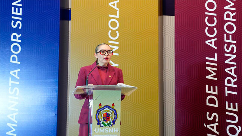 Excelencia académica: el alma de la Universidad Michoacana; Yarabí Ávila rinde Tercer Informe de Actividades 