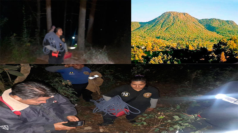 Bomberos de Zitácuaro buscan a un grupo de 8 personas que se perdió en el Cerro El Cacique  