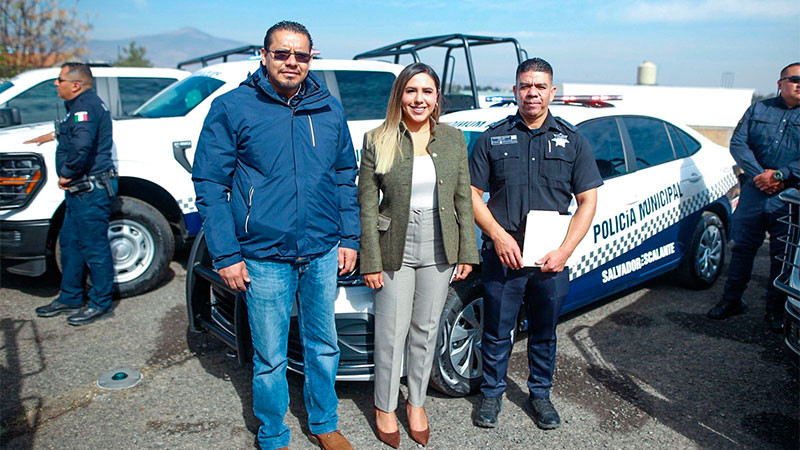 Salvador Escalante fortalece su seguridad con nuevo equipamiento policial: Dayana Pérez 