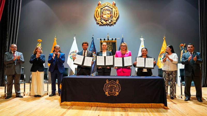 Se concreta alianza inédita para impulsar la paz a través de una política cultural en Michoacán; Secretaría de Cultura del Gobierno de México, UMSNH y UNESCO México signan convenio 