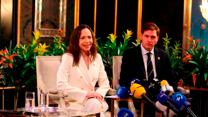 María Corina Machado dice que espera ser presidenta de Venezuela para convertir al país en "tierra de gracia" 