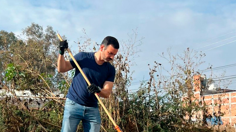 Encabeza Yankel Benítez jornada ciudadana de limpieza en La Aldea 