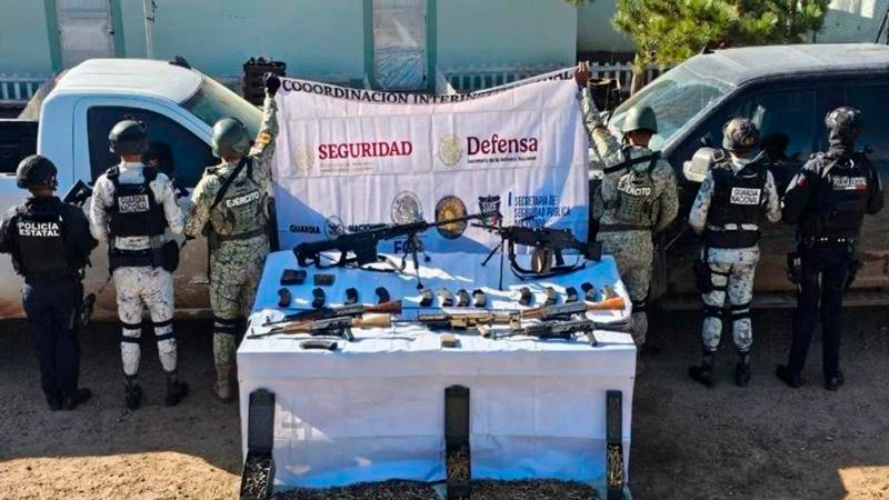 Aseguran fusil de alto calibre y armas largas en Chihuahua 