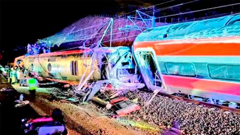 Declaran 3 días de luto en España por accidente ferroviario que dejó más de 30 muertos 