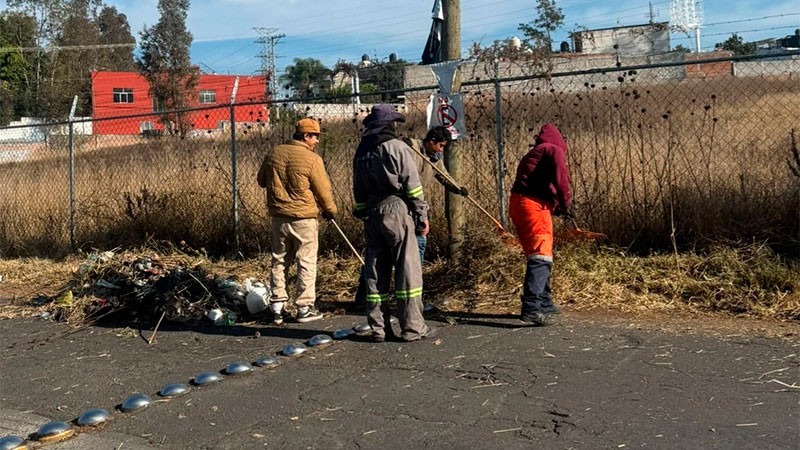 Gobierno de Morelia realiza jornada integral en San José del Cerrito y avenidas cercanas 