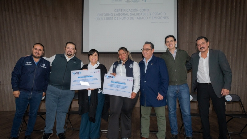 Certifica Secretaría de Salud Entornos laborales saludables en el municipio Querétaro 