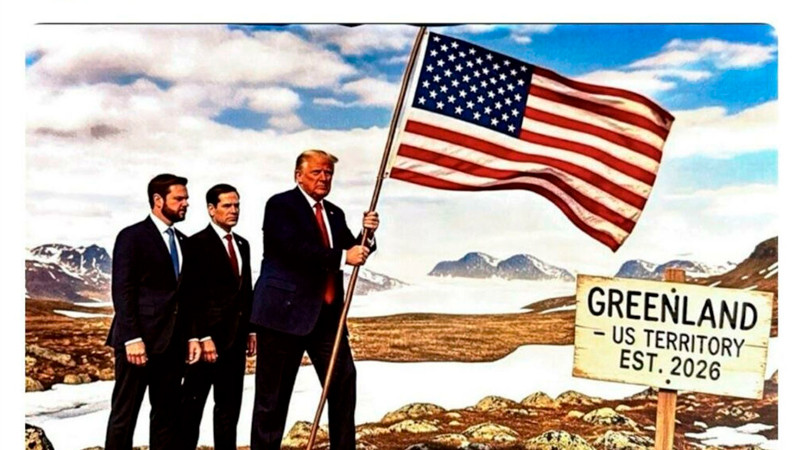 Trump publica imágenes de IA donde hace referencia a la anexión de Groenlandia 