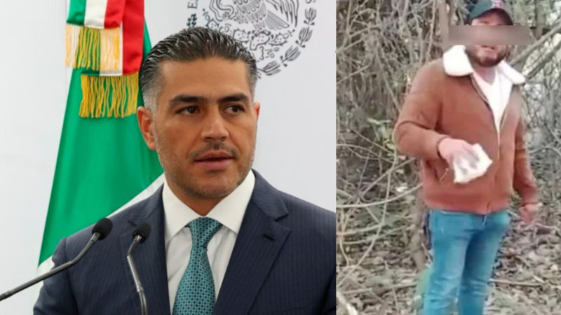 Harfuch revela detalles del operativo que llevó a la captura de “El Bótox” en Michoacán; saltó de su casa y fue alcanzado por agente mujer 