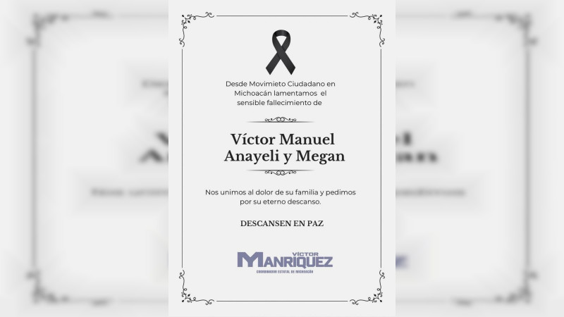 Movimiento Ciudadano condena crimen contra familia de intérpretes y exige justicia sin impunidad 