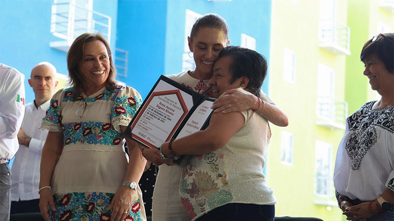 Entrega Claudia Sheinbaum 200 viviendas para el Bienestar en Veracruz 