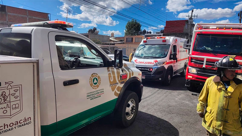 Rescata PC Michoacán a hombre que perdió el conocimiento cuando pintaba un aljibe en la colonia Linda Vista de Morelia 