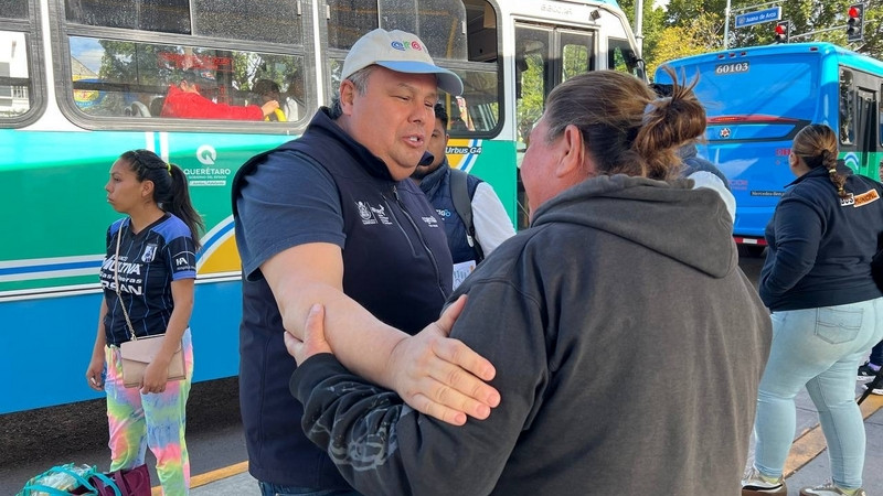 Ciudadanos adoptan la ruta sin costo Aquí Contigo para movilizarse en la zona del Cerrito de Querétaro 