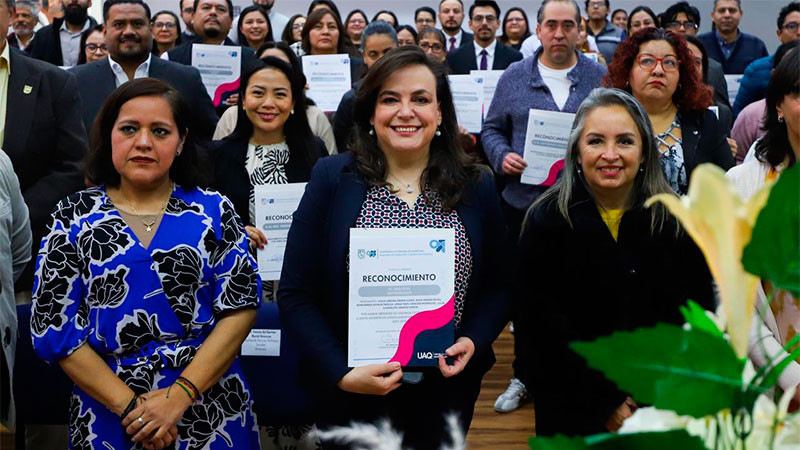 Entrega la UAQ reconocimientos del PRODEP a profesoras y profesores de Tiempo Completo, Cuerpos Académicos y Grupos Colegiados 