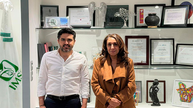 Fortalecer los servicios de salud, el diálogo entre el senador Agustín Dorantes y la delegada del IMSS 