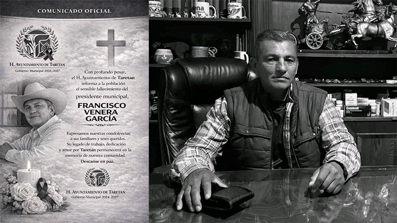 Pierde la vida el alcalde de Taretan, Michoacán, tras complicaciones de salud  