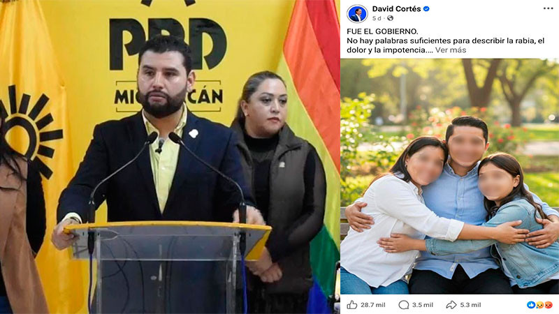 Líder del PRD Michoacán critica a diputado panista por usar homicidio de familia en redes; Quintana lo Justifica 