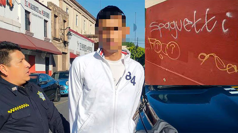 Detienen en Morelia, Michoacán a grafitero conocido como “Spaguetti” 