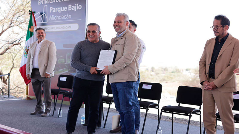 Entrega Bedolla a Herso y Citelis primeras áreas de desarrollo del Parque Bajío; invertirán 6 mil 300 mdp 