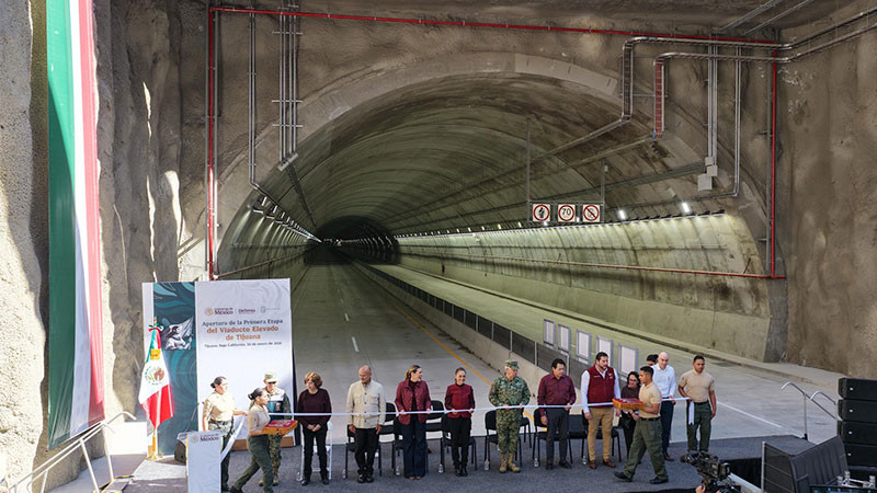 Inaugura Claudia Sheinbaum la primera etapa del Viaducto Elevado de Tijuana, Baja California 
