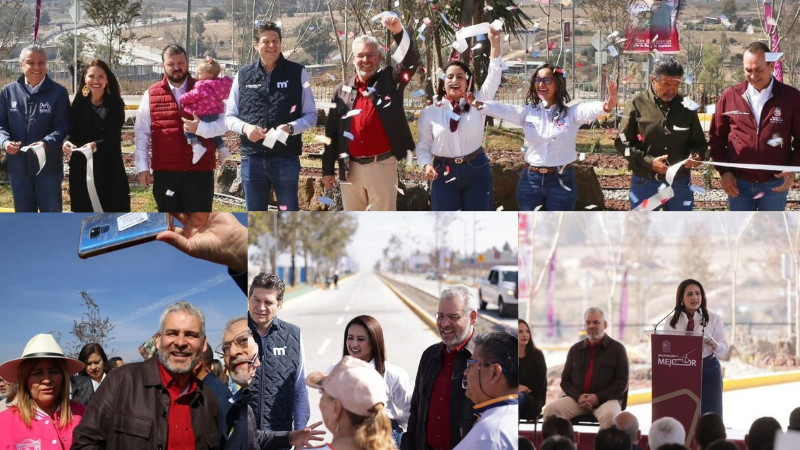 Bedolla cumple con el sur de Morelia; inaugura ampliación de av. Amalia Solórzano 