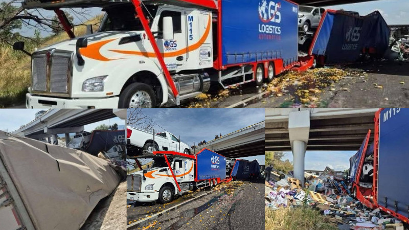 Choque de tráileres en la de Occidente deja un herido 