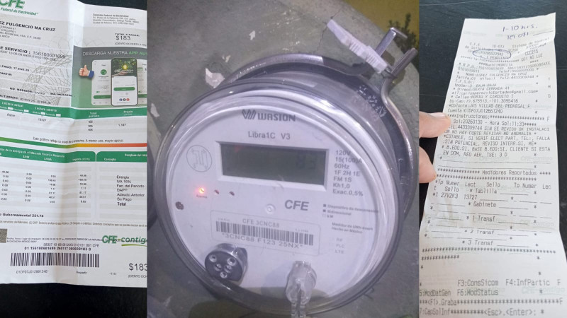CFE le corta la luz a pesar de haber pagado su recibo en Morelia; lleva días sin servicio y no resuelven 