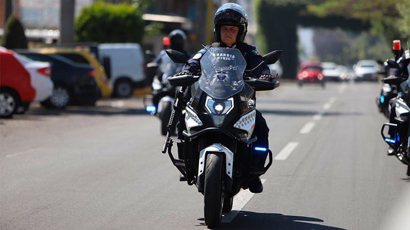 Con el grupo motorizado, la SSP de Michoacán refuerza su despliegue operativo 
