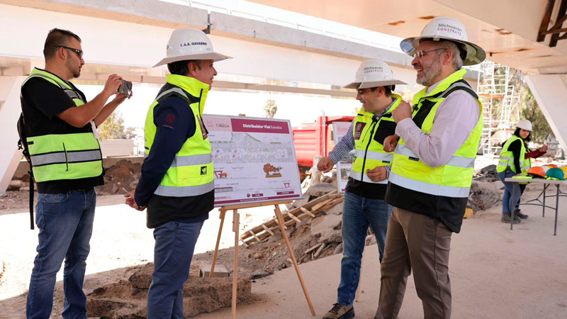 Puente norte del Paso Eréndira abrirá a la circulación antes de que termine febrero: Bedolla 