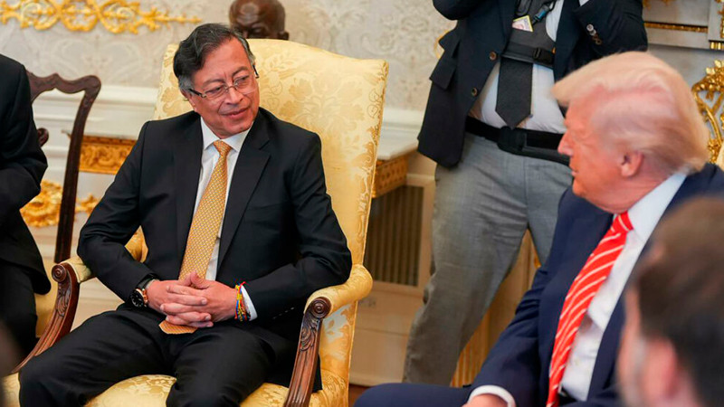 Trump dice que "se llevó muy bien" con Petro tras su reunión en la Casa Blanca 