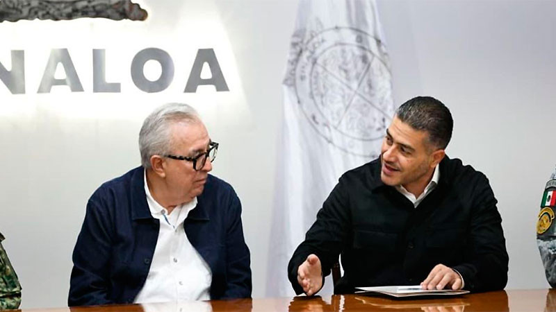 Se reúnen Rúben Rocha Moya y Omar García Harfuch para ajustar la estrategia de seguridad en Sinaloa 