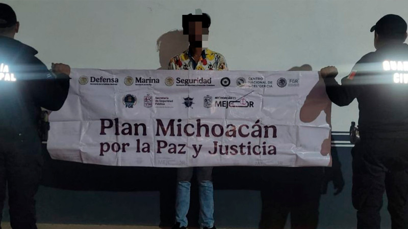 En Pátzcuaro, Michoacán, la Guardia Civil detienen a un sujeto en poder de 10 gramos de estupefacientes sintéticos 