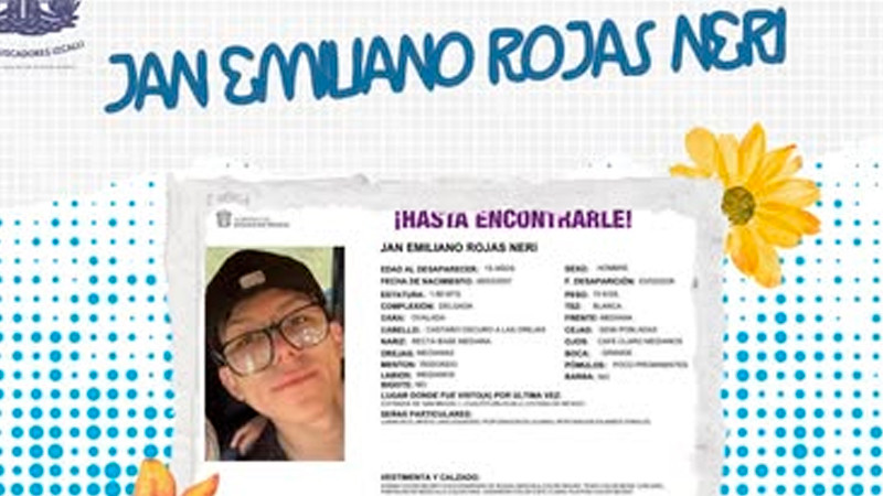 Encuentran sin vida al joven Jan Emiliano Rojas, desaparecido en Cuautitlán Izcalli 