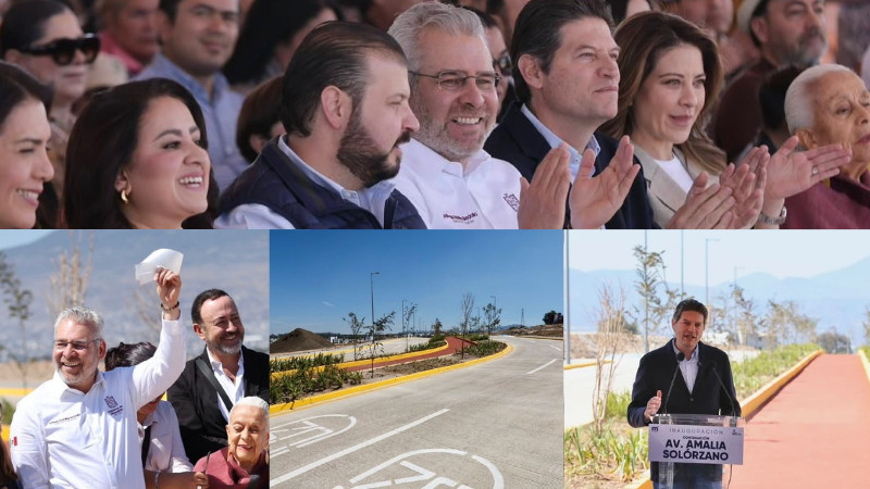 Michoacán construye un mejor Morelia; Bedolla inaugura segunda ampliación de la av. Amalia Solórzano 